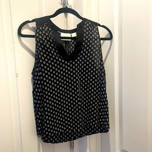 Adorable Anthropologie sleeveless blouse – perfect for the summer.